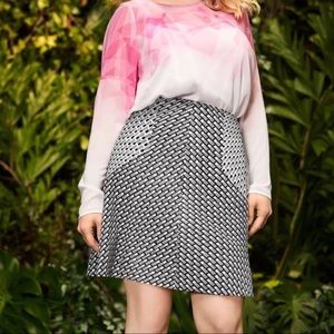 Lela Rose x Lane Bryant Dot Dash Skater Skirt